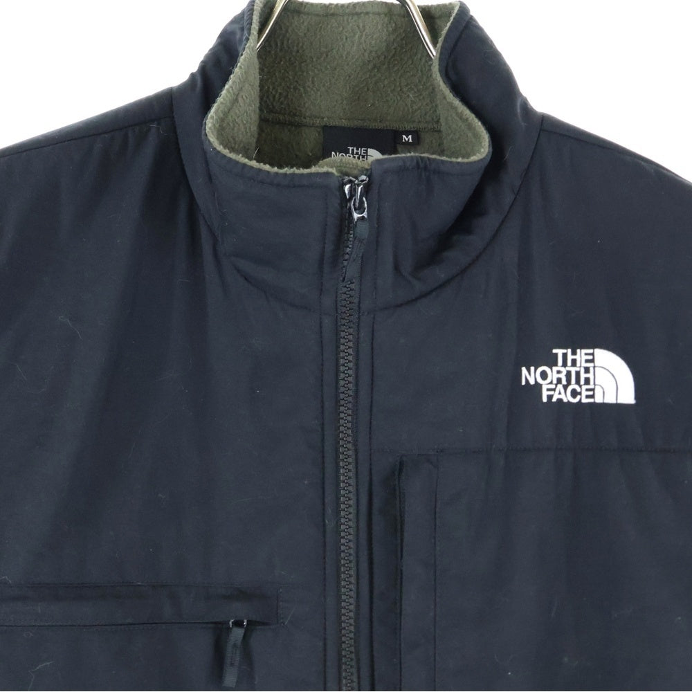 THE NORTH FACE(ザノースフェイス) DENALI JACKET ロゴパッチ付ナイロンフリースジャケット ブルゾン ブラック/カーキ NA72051