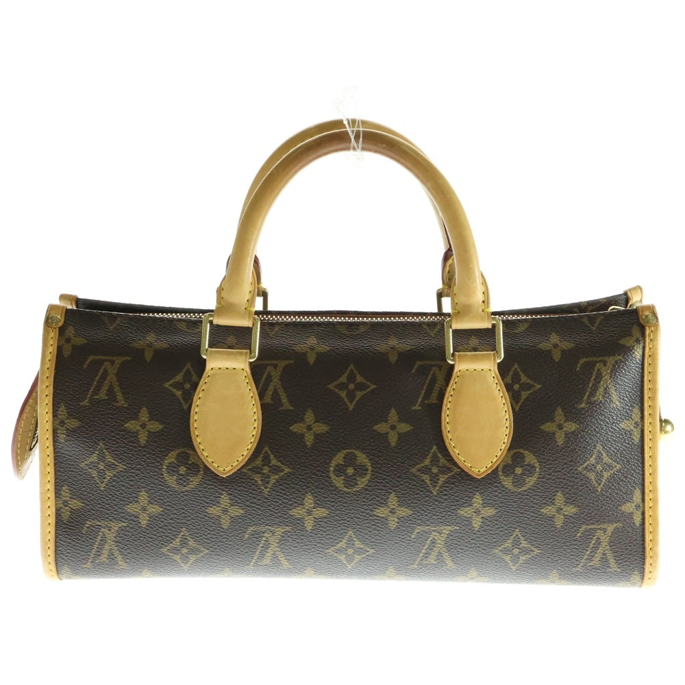 LOUIS VUITTON(ルイヴィトン) モノグラム ポパンクールPM ハンドバッグ ミニバッグ ブラウン ゴールド金具 レザー×PVC M40009