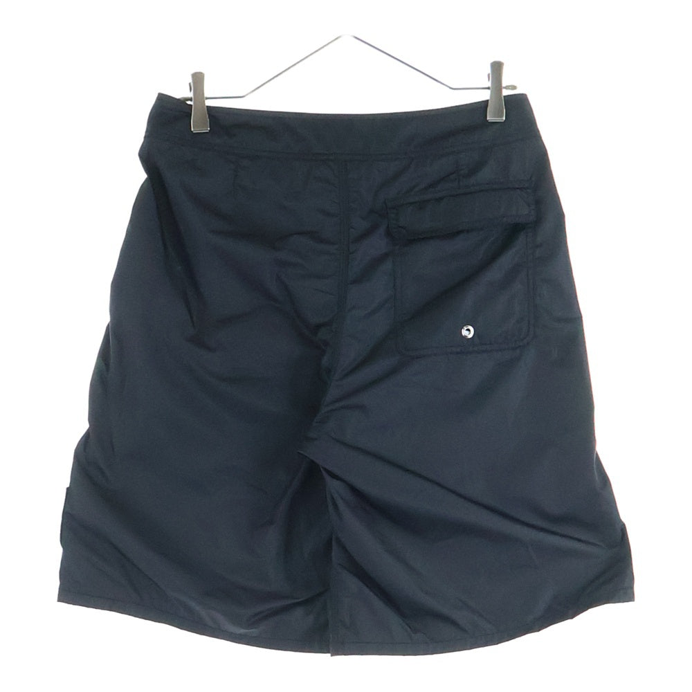 STUSSY(ステューシー) サーフマン ロゴ刺繍 ナイロン ハーフ ショートパンツ ショーツ ブラック