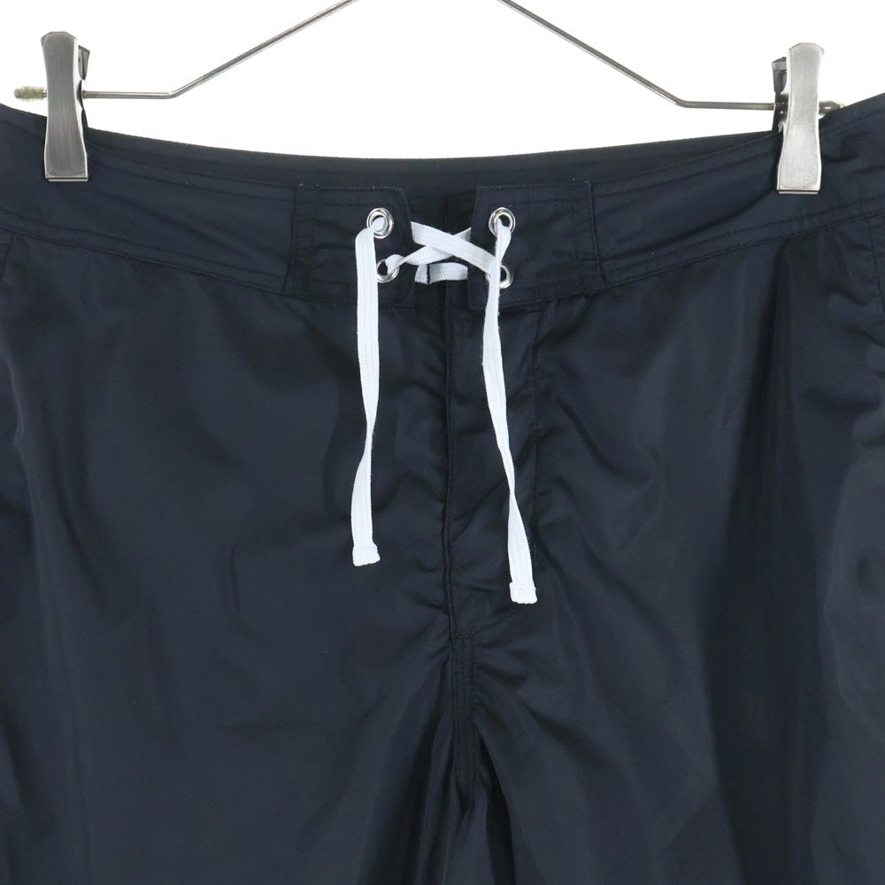 STUSSY(ステューシー) サーフマン ロゴ刺繍 ナイロン ハーフ ショートパンツ ショーツ ブラック