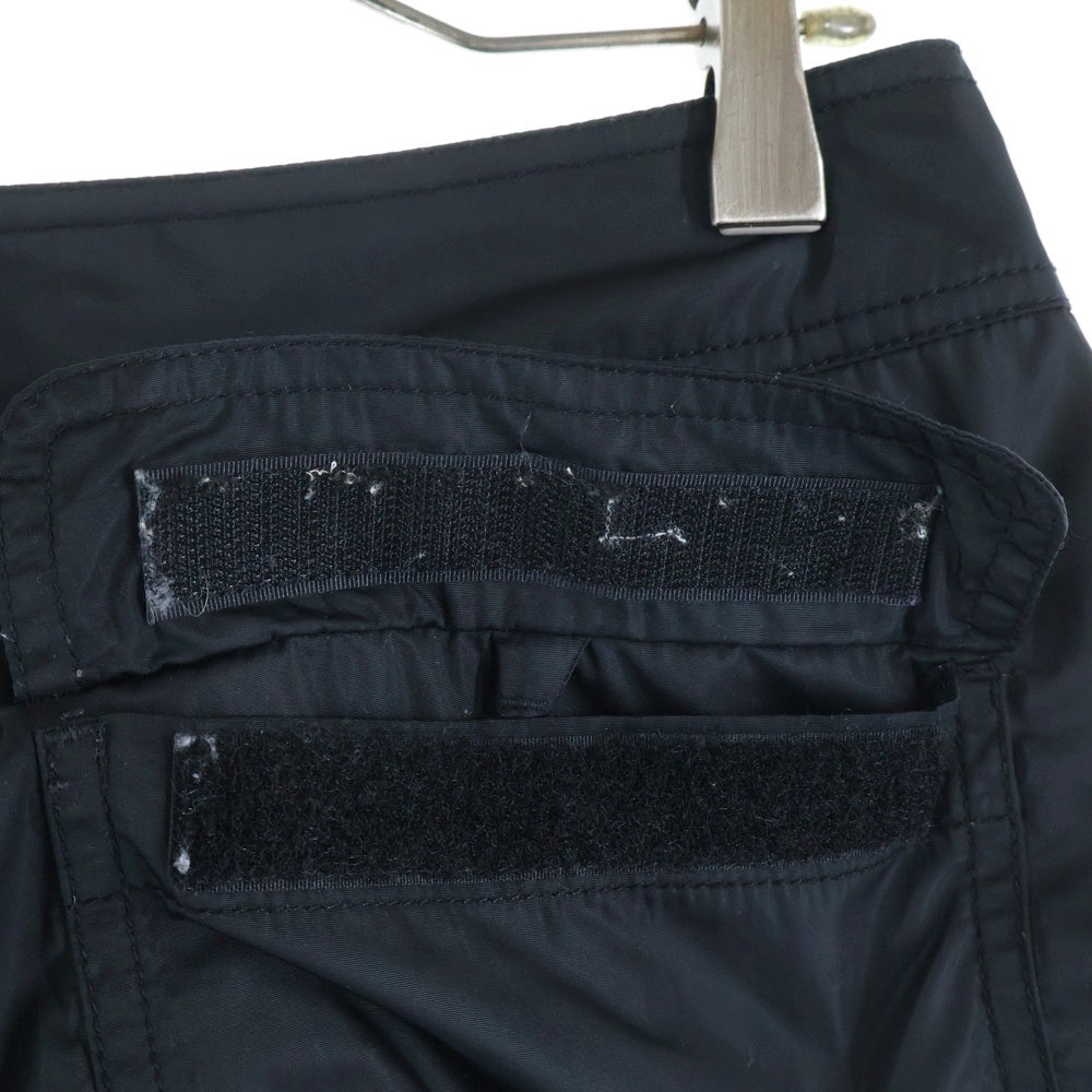 STUSSY(ステューシー) サーフマン ロゴ刺繍 ナイロン ハーフ ショートパンツ ショーツ ブラック