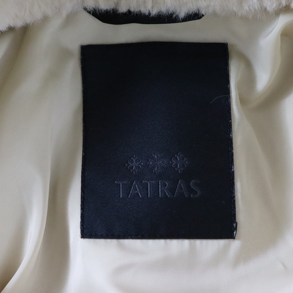 TATRAS(タトラス) BARBRA バルブラ ボア スタンドカラー ジップアップ ジャケット ブルゾン ゴールド金具 ベージュ レディース LTAT24A4903-L