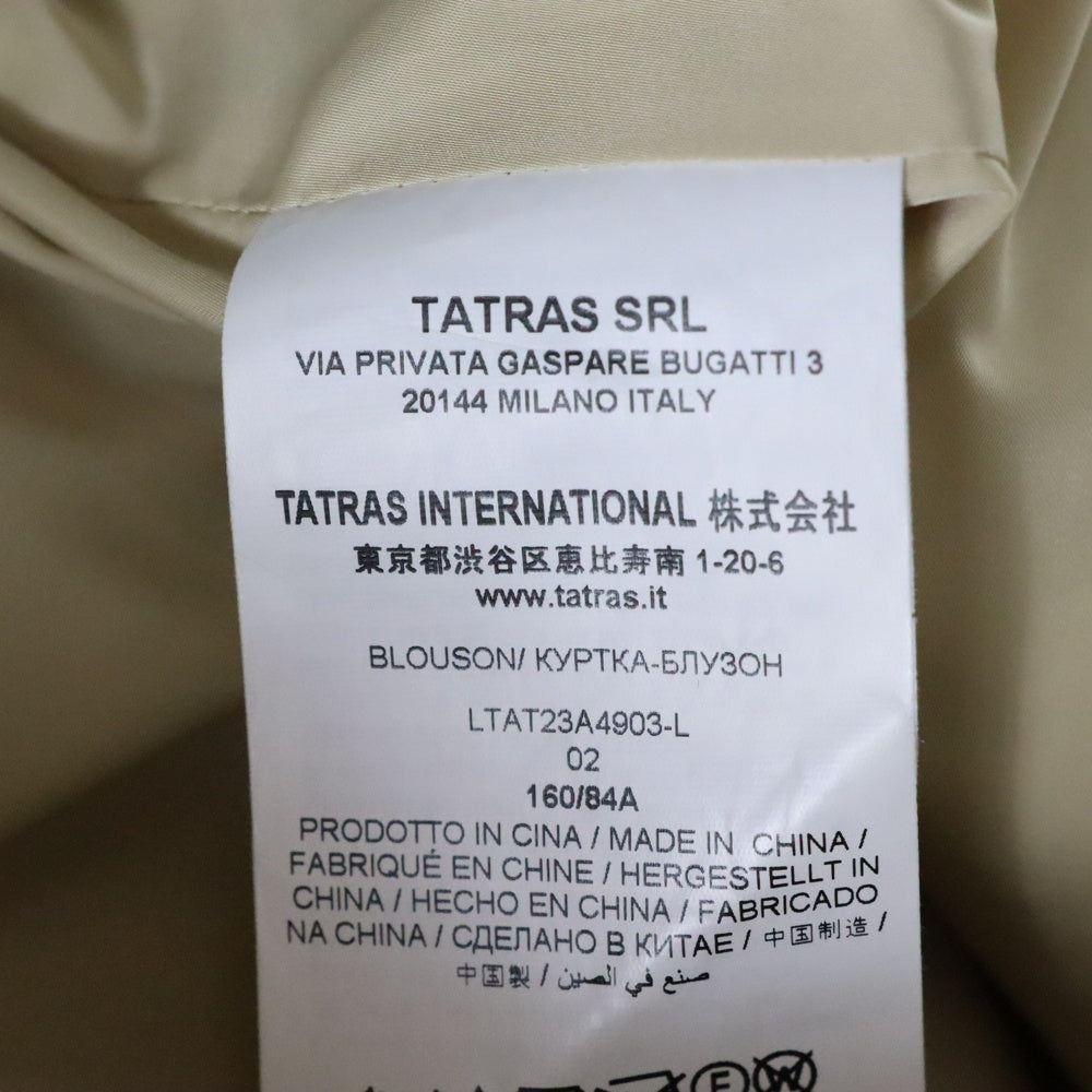 TATRAS(タトラス) BARBRA バルブラ ボア スタンドカラー ジップアップ ジャケット ブルゾン ゴールド金具 ベージュ レディース LTAT24A4903-L