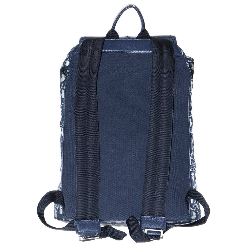 Christian Dior(クリスチャンディオール) オブリーク ビーモーション リュック バックパック ネイビー レザー×キャンバス