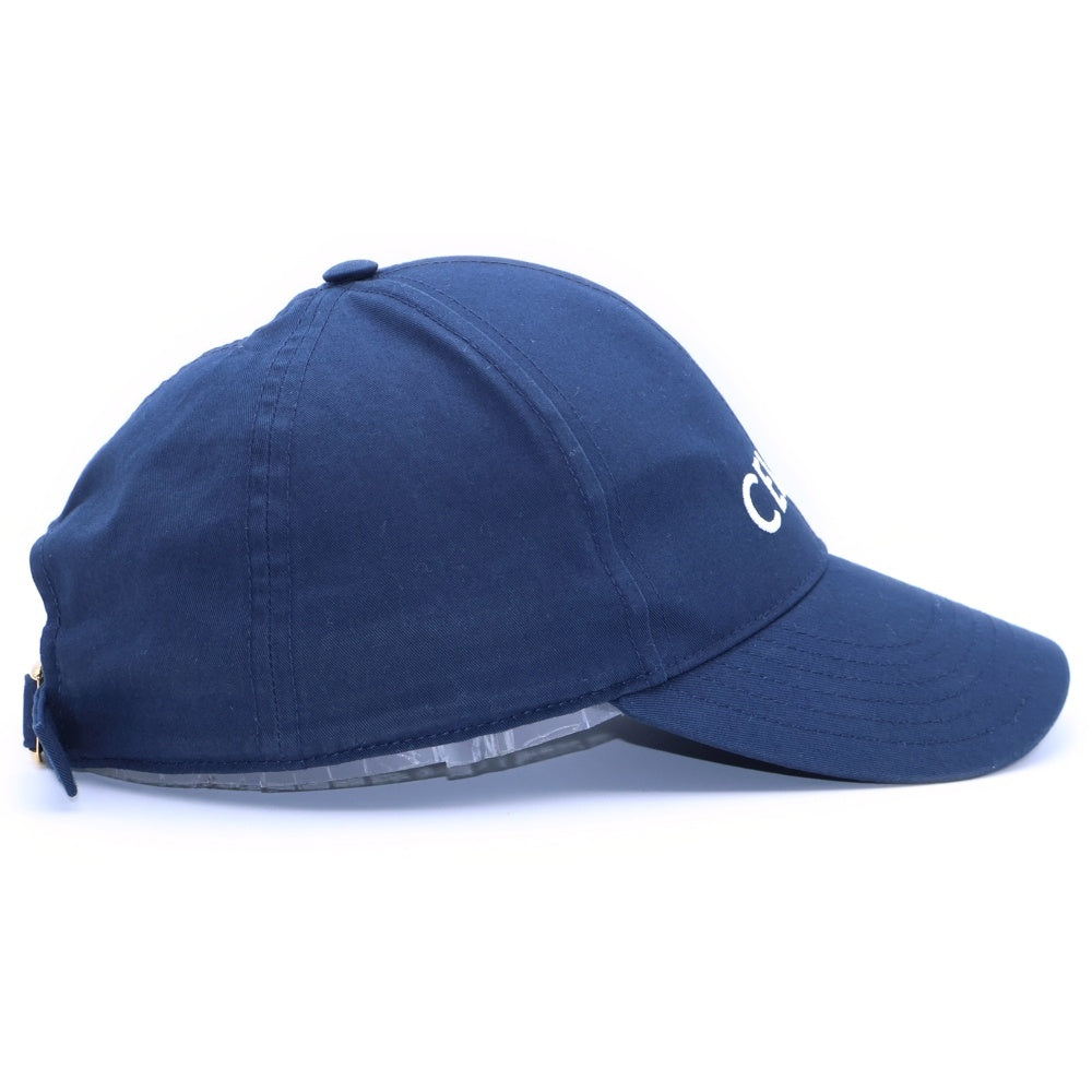 CELINE(セリーヌ) ロゴ刺繍 ベースボール キャップ 帽子 ネイビー