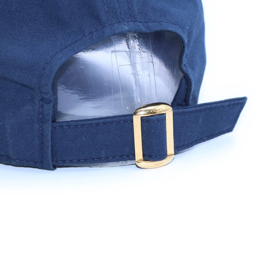 CELINE(セリーヌ) ロゴ刺繍 ベースボール キャップ 帽子 ネイビー 2AUA1969P