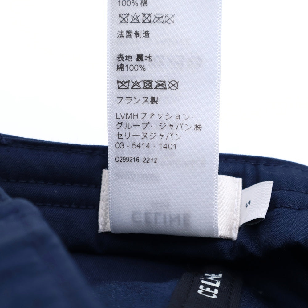 CELINE(セリーヌ) ロゴ刺繍 ベースボール キャップ 帽子 ネイビー 2AUA1969P