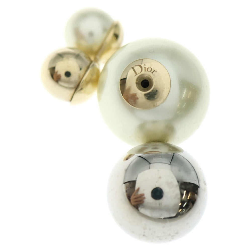 DIOR(ディオール) トライバル パールモチーフピアス ホワイト×シルバー×ゴールド