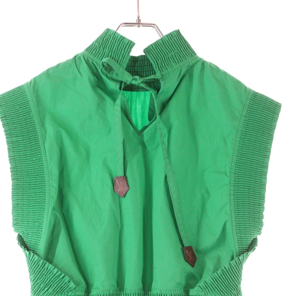 LOUIS VUITTON(ルイヴィトン) 23SS ラッフル トリム ノースリーブ プルオーバー ブラウス グリーン レディース RW231B XKG FOTO40