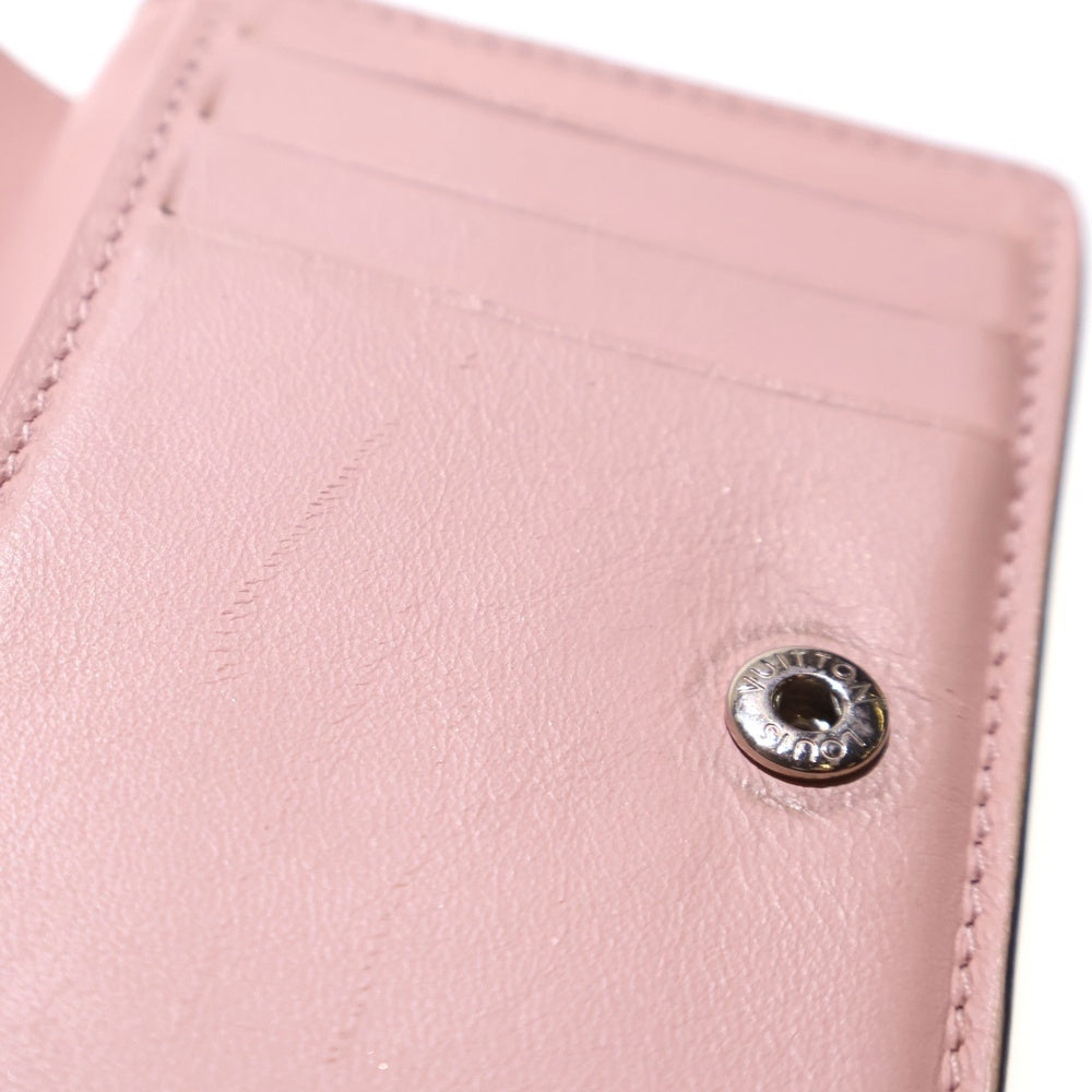 LOUIS VUITTON(ルイヴィトン) マヒナ ポルトフォイユ・クレア グリズリ 二つ折り財布 コンパクトウォレット ホワイト レザー M80903 シルバー金具