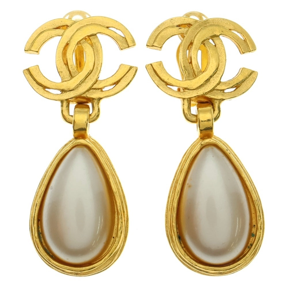 CHANEL(シャネル) ココマーク ドロップ パール イヤリング イヤーアクセサリー ゴールド 97A