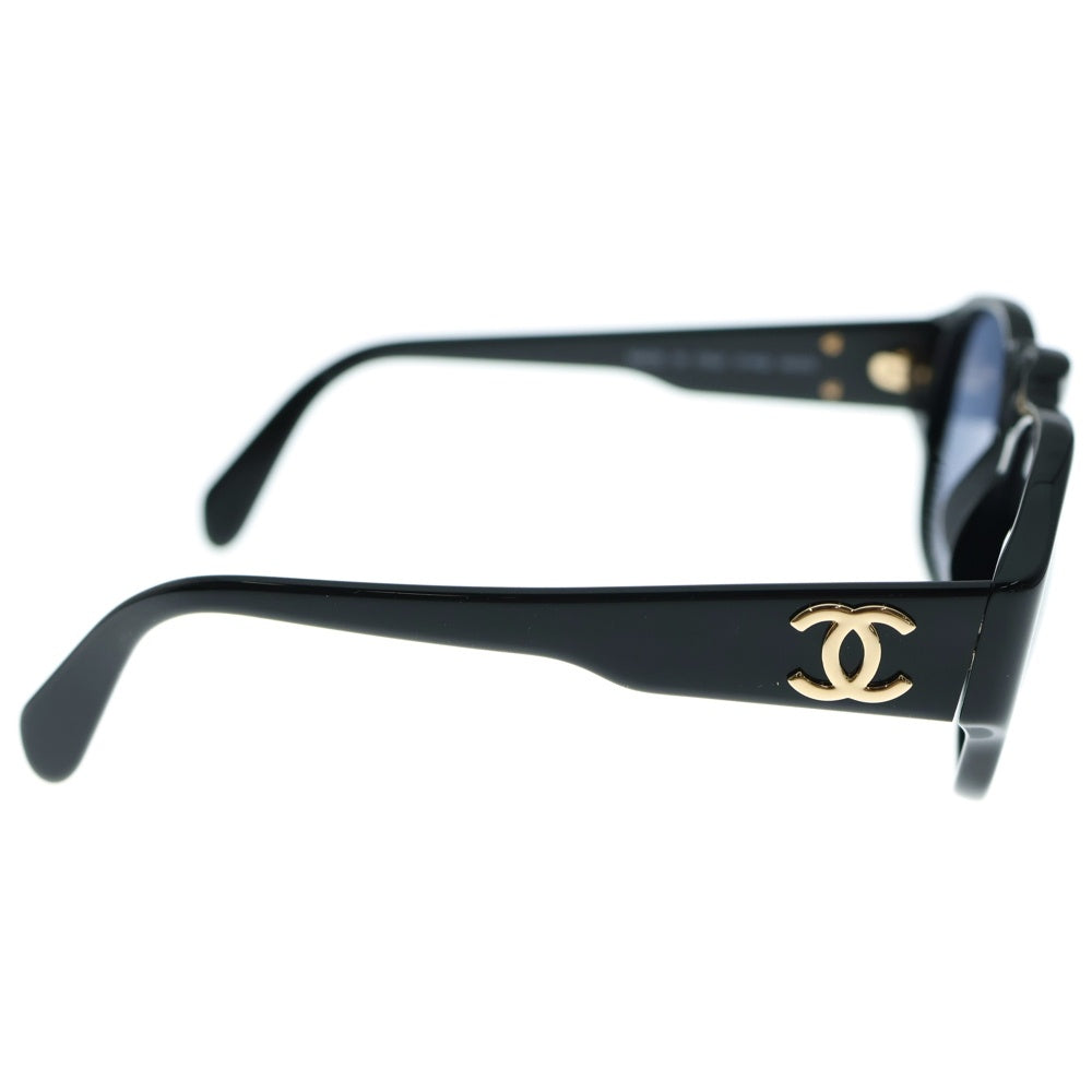 CHANEL(シャネル) ココマーク サングラス スモーク ブラックフレーム ブルーレンズ ゴールド金具 01452