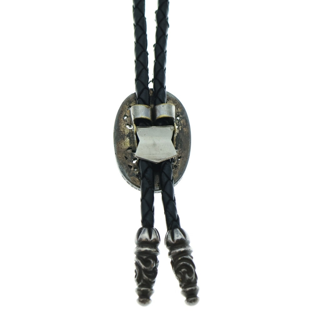 CHROME HEARTS(クロムハーツ) BOLOTIE OVALTINY タイニークラシックオーバルクロス ループタイ シルバー/ブラック BCA209