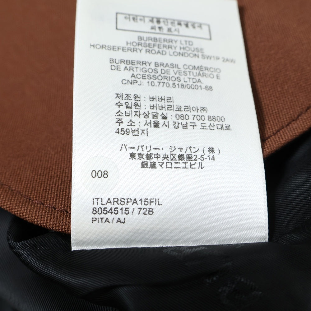 BURBERRY(バーバリー) ウール オーバーサイズ 2B ベスト ジレ ブラック/ブラウン レディース 8054515