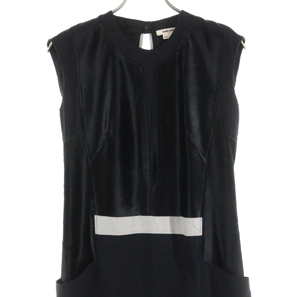 HELMUT LANG(ヘルムートラング) ハラコ レザー切り替え パッチワーク