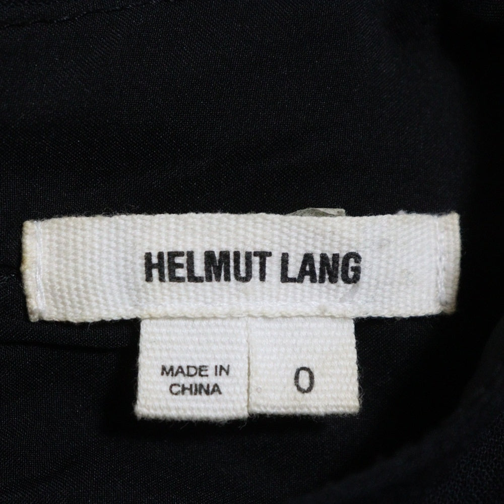 HELMUT LANG(ヘルムートラング) ハラコ レザー切り替え パッチワーク クルーネック ノースリーブ ミディアム ワンピース ブラック レディース D07HW610
