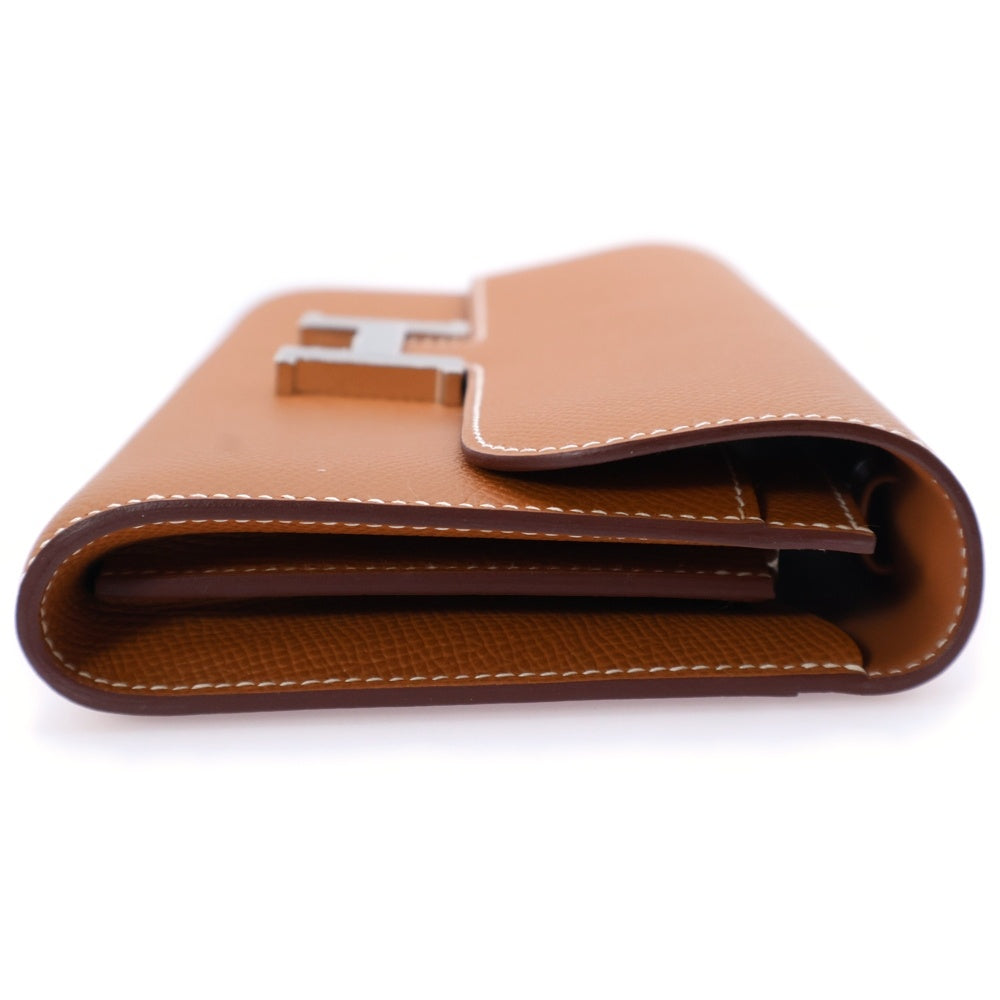 HERMES(エルメス) コンスタンストゥーゴー ロングウォレット ゴールド エプソン シルバー金具 W刻印 財布