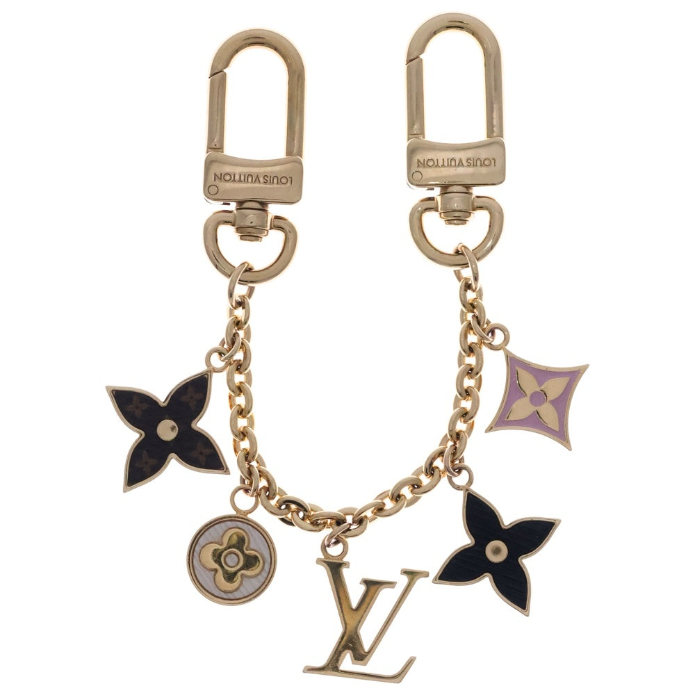LOUIS VUITTON(ルイヴィトン) バッグチャーム・チェーン スプリング ストリート キーリング キーホルダー ゴールド×ピンク×ブラウン M01188