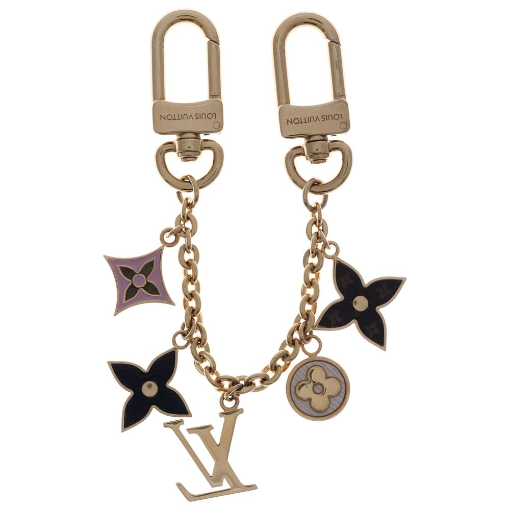 LOUIS VUITTON(ルイヴィトン) バッグチャーム・チェーン スプリング ストリート キーリング キーホルダー ゴールド×ピンク×ブラウン M01188