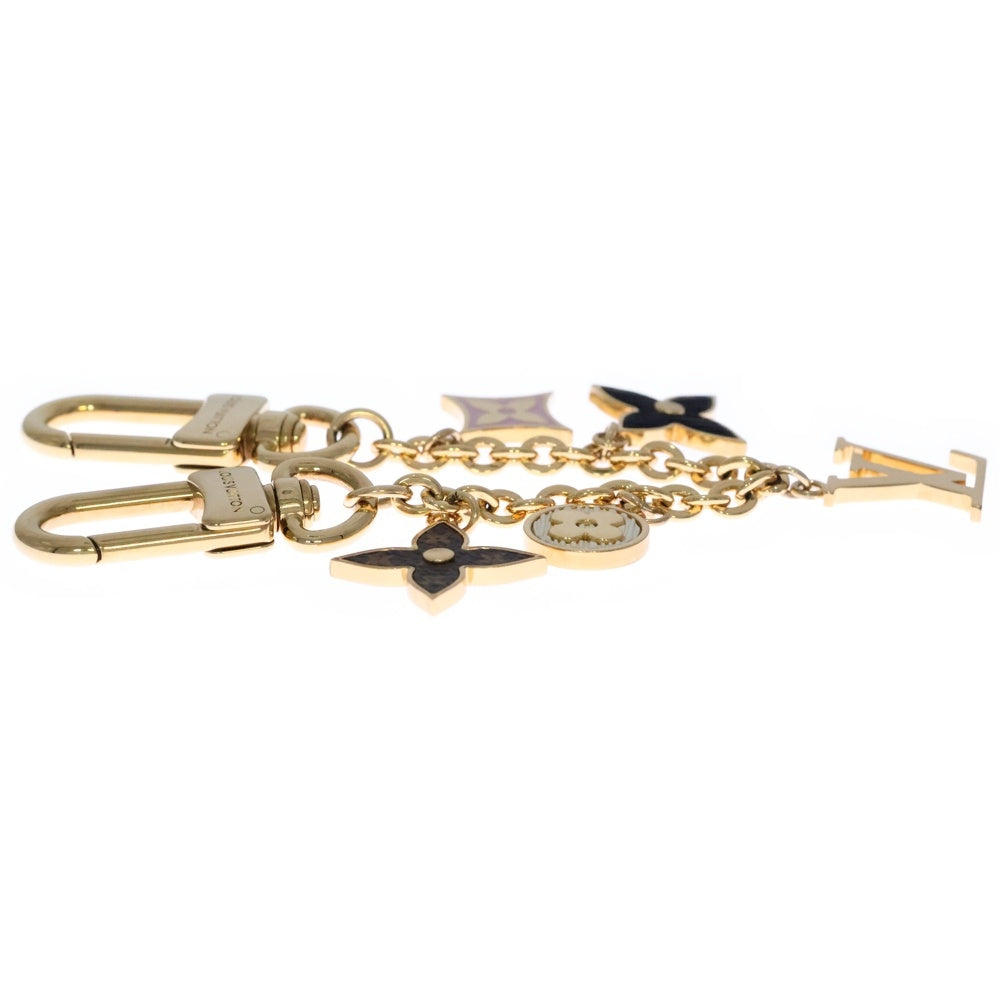 LOUIS VUITTON(ルイヴィトン) バッグチャーム・チェーン スプリング ストリート キーリング キーホルダー ゴールド×ピンク×ブラウン M01188