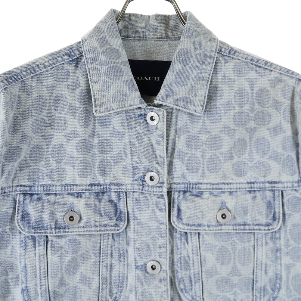 COACH(コーチ) シグネチャー レザーロゴパッチ デニム トラッカー