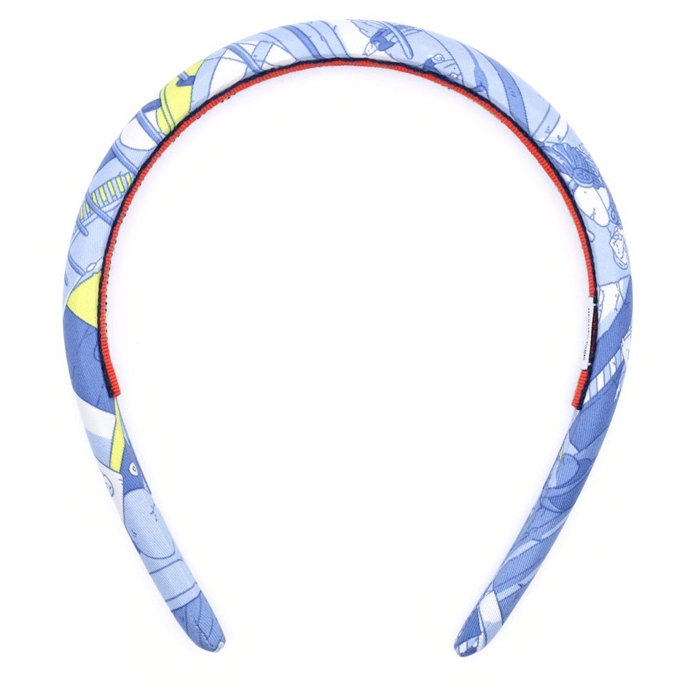 HERMES(エルメス) エルザ シルク スカーフ カチューシャ ヘアバンド ライトブルー レディース