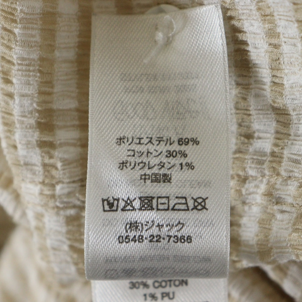 STUSSY(ステューシー) 25SS CRINKLED CHECK SS SHIRT ワッペンロゴ クリンクル チェック総柄 半袖シャツ ベージュ 1110371