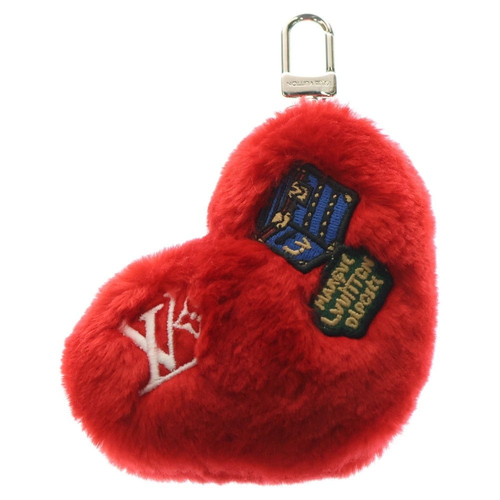 LOUIS VUITTON(ルイヴィトン) バッグチャーム LV ラッキーハート バッグチャーム キーリング キーホルダー バッグチャーム レッド シルバー金具