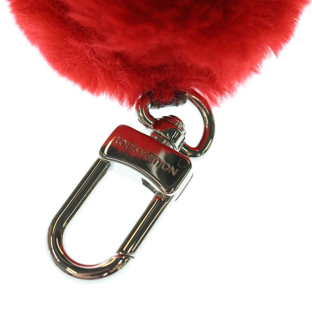 LOUIS VUITTON(ルイヴィトン) バッグチャーム LV ラッキーハート バッグチャーム キーリング キーホルダー バッグチャーム レッド シルバー金具