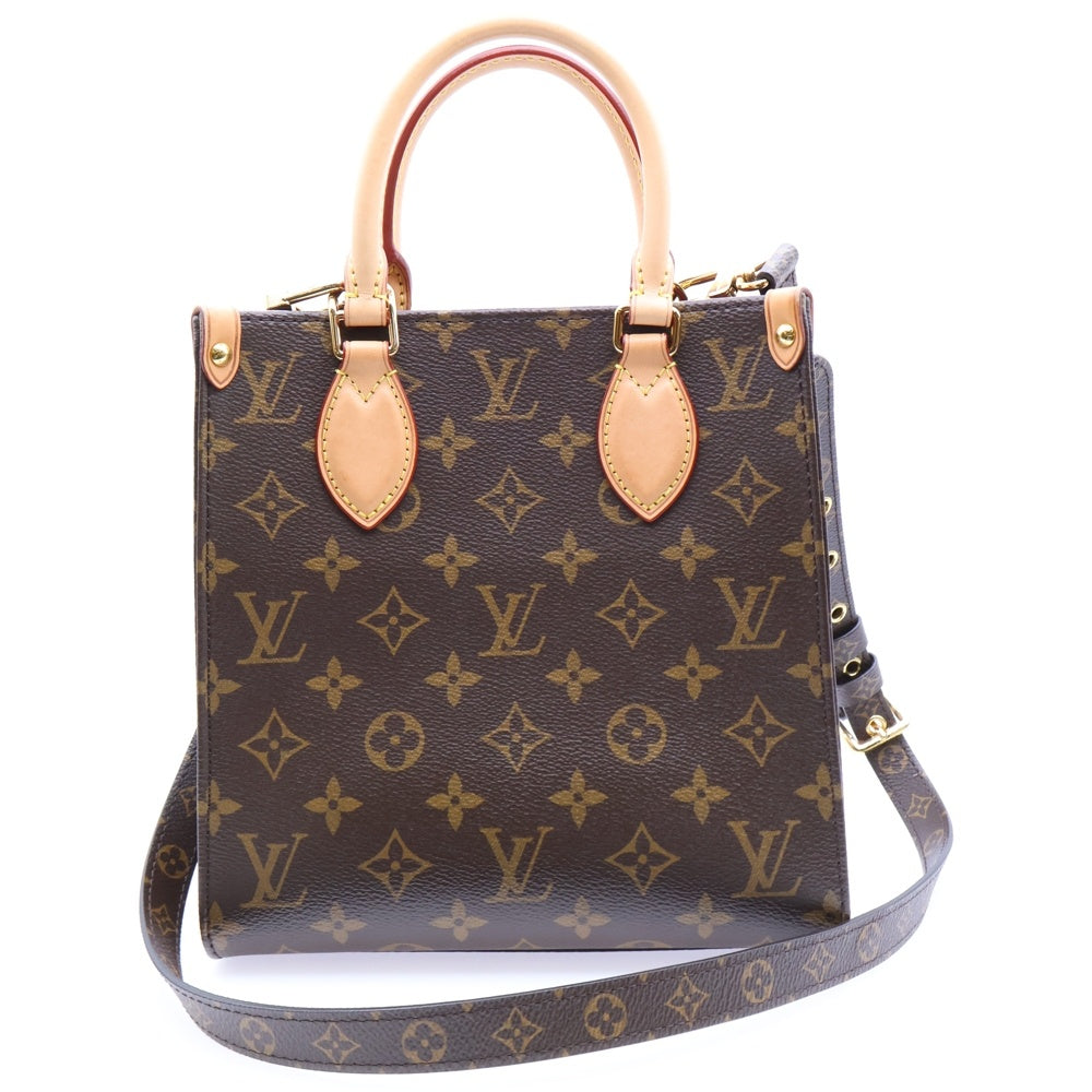 LOUIS VUITTON(ルイヴィトン) サックプラBB モノグラム PVC レザー 2WAY ハンド ショルダーバッグ ゴールド金具 ブラウン M46265