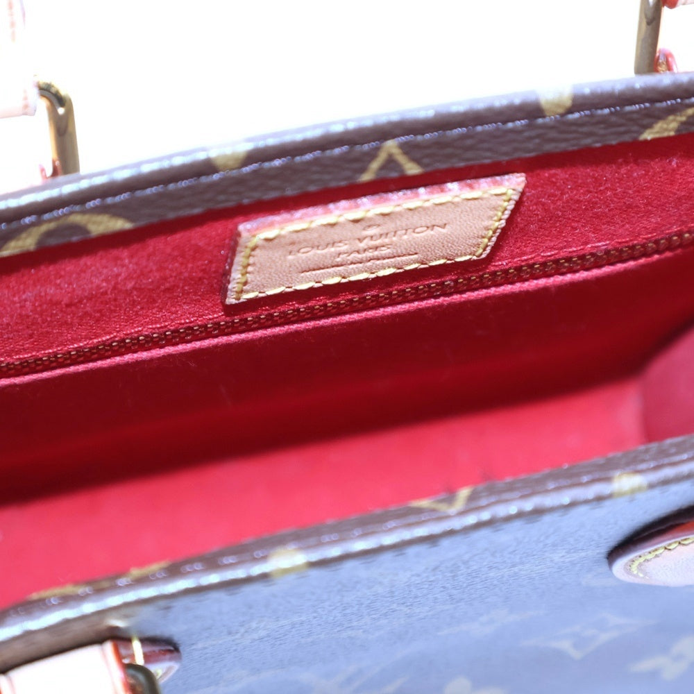 LOUIS VUITTON(ルイヴィトン) サックプラBB モノグラム PVC レザー 2WAY ハンド ショルダーバッグ ゴールド金具 ブラウン M46265