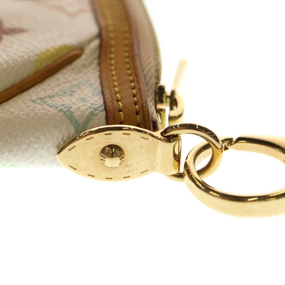 CHANEL(シャネル) ポシェット ミラMM モノグラム マルチカラー PVC レザー アクセサリーポーチ ハンドバッグ ゴールド金具 ホワイト/ブラウン M60096