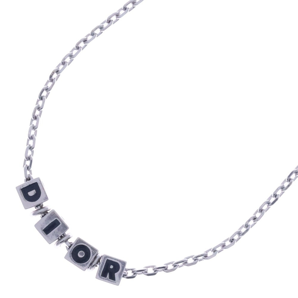 Christian Dior(クリスチャンディオール) CDロゴ ダイス ネックレス ペンダント チェーン シルバー