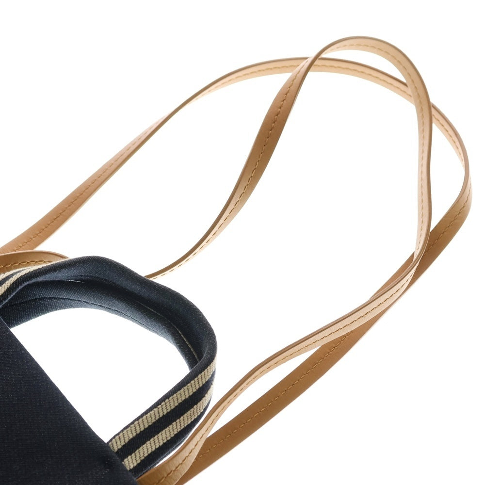 CHANEL(シャネル) デニム 2WAY トートバッグハンドバッグ ネイビー×ブラウン キャンバス A92240 シルバー金具