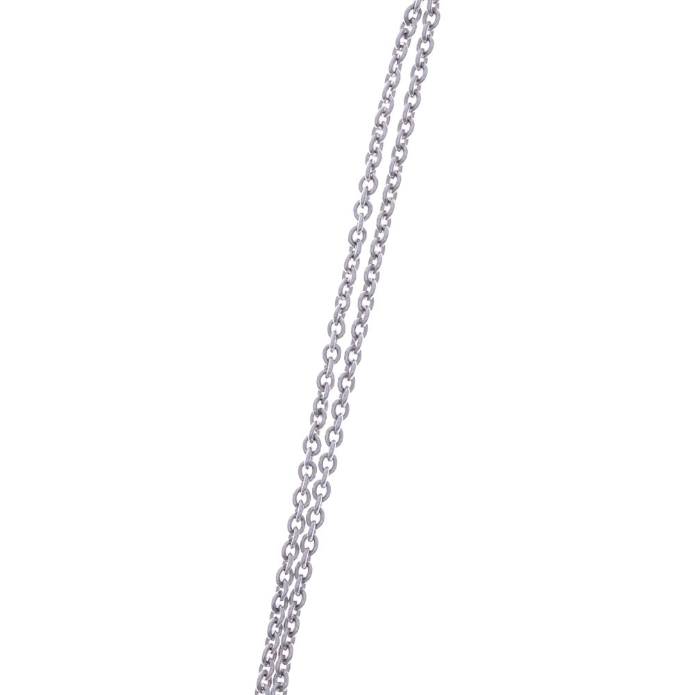 LOUIS VUITTON(ルイヴィトン) LVアイコニックロゴ ラインストーン ネックレス ペンダント チェーン シルバー M02751