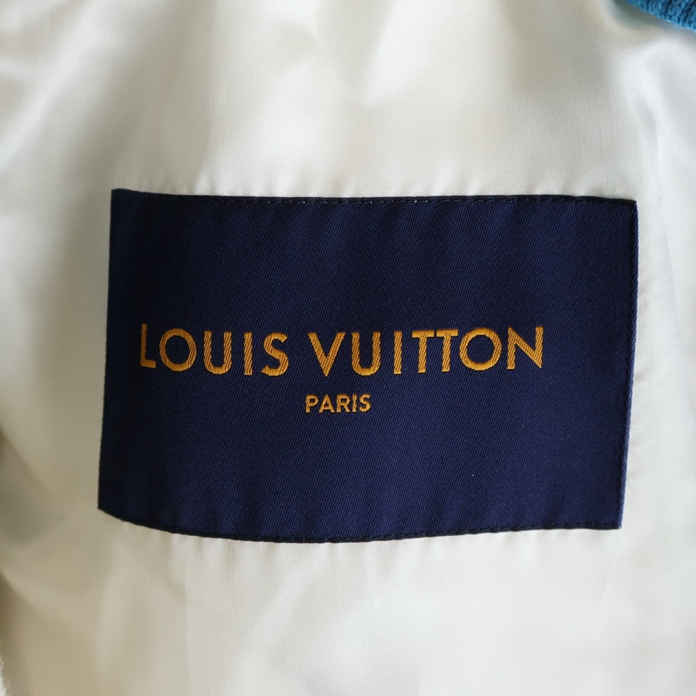 LOUIS VUITTON(ルイヴィトン) 23SS レインボープレイ グラウンド バーシティ ラバーロゴ バックワッペン モノグラム ウール ジャケット ブルゾン スタジャン RM231 YC8 HOL63E