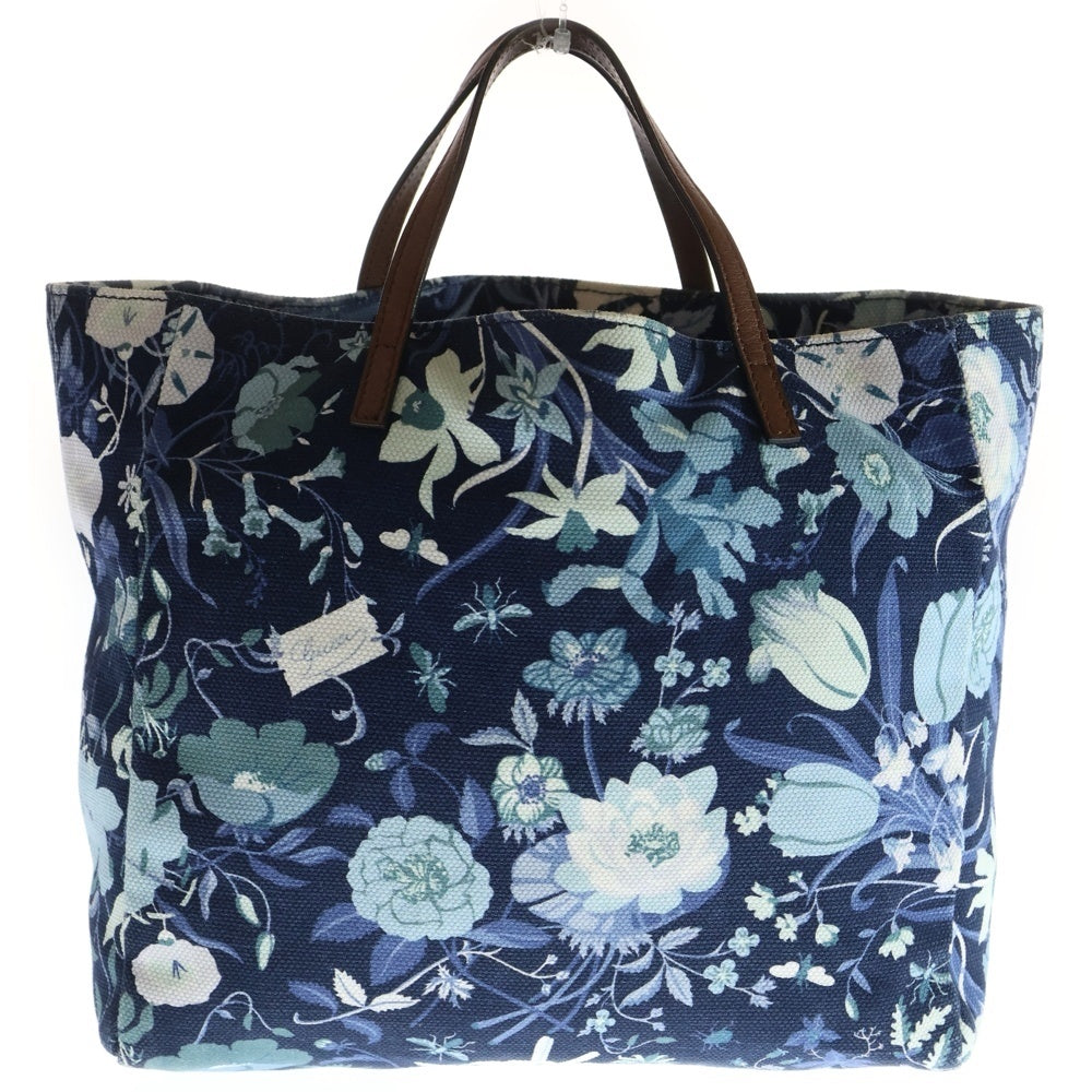 GUCCI(グッチ) グッチ キッズ トートバッグ ハンドバッグ キャンバス ネイビー フラワー 284721