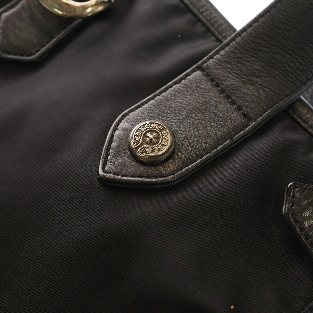 CHROME HEARTS(クロムハーツ) ガンスリンガー ストラップ ナイロン レザー トートバッグ ブラック シルバー