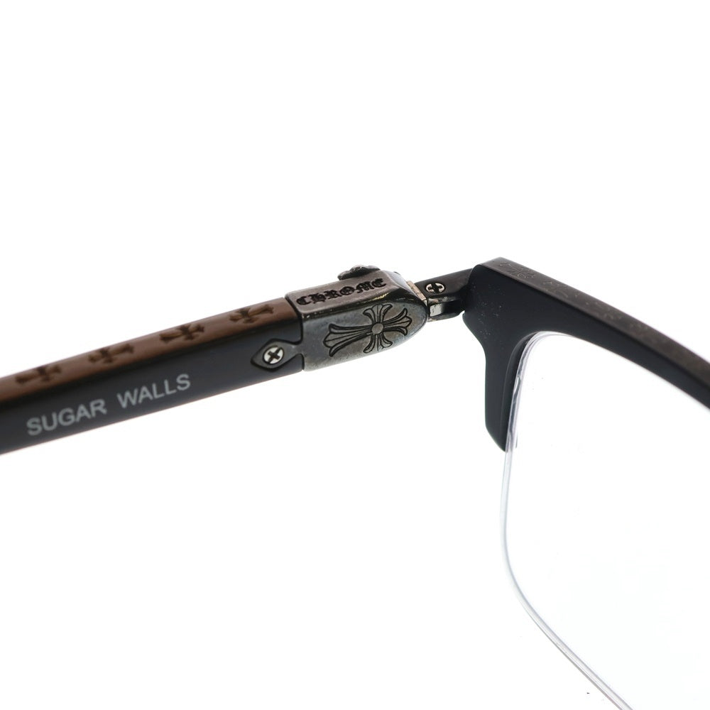 CHROME HEARTS(クロムハーツ) SUGAR WALLS シュガーウォール CHクロステンプル トップリム フレーム サングラス メガネ 眼鏡 アイウェア ブラック/ブラウン