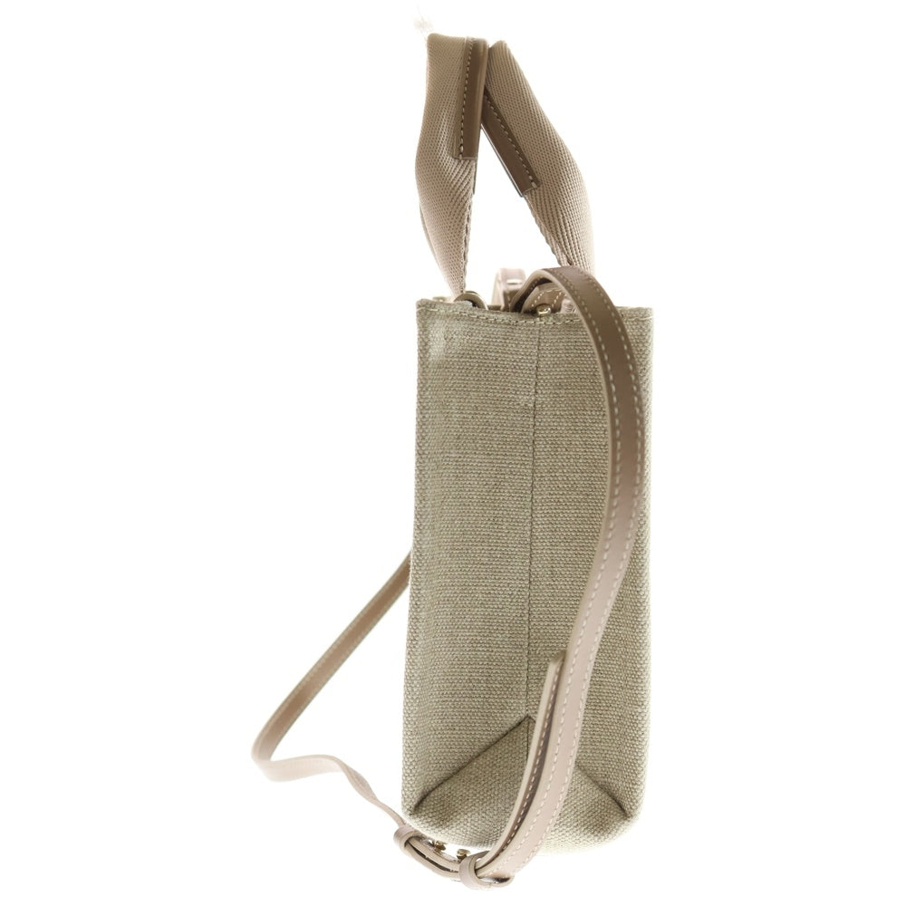 Chloe(クロエ) ウッディ スモール トートバッグ ハンドバッグ ベージュ キャンバス