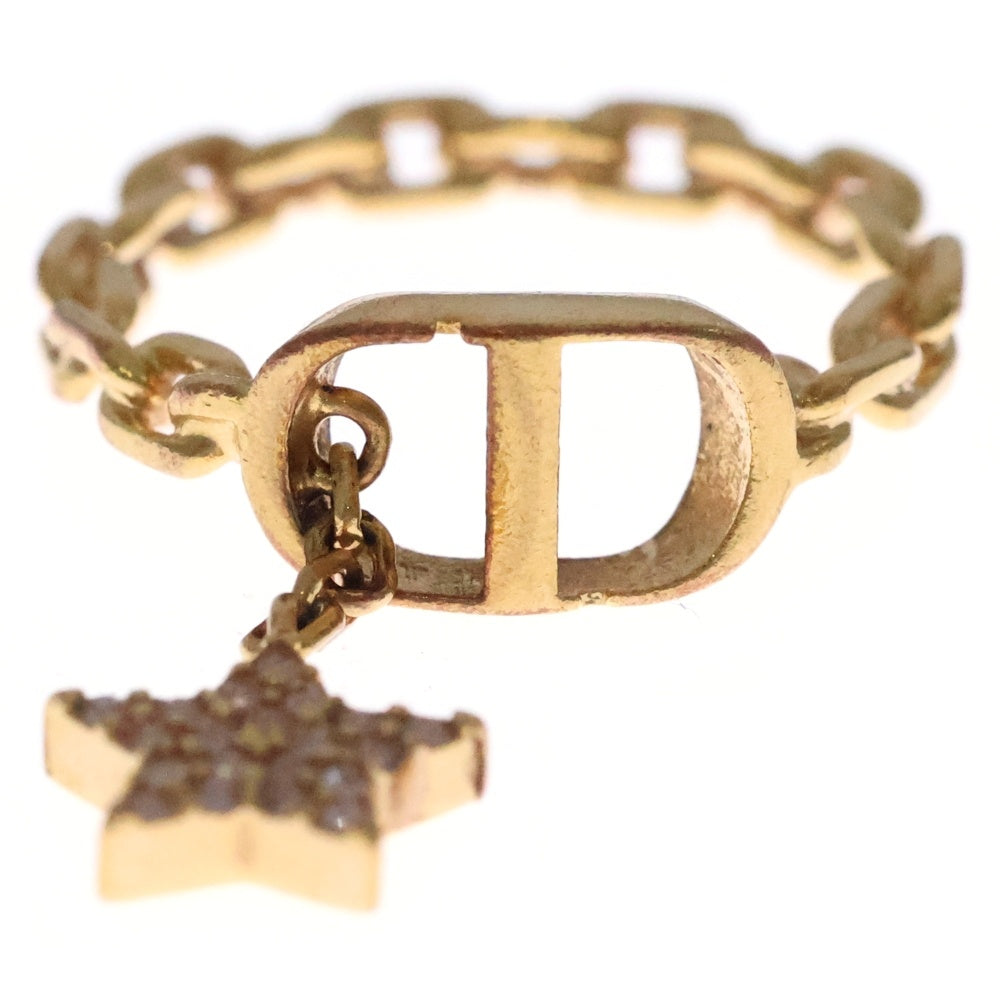 極美品‼️ Christian Dior 指輪　ライトストーン　ロゴチャーム org.jpg