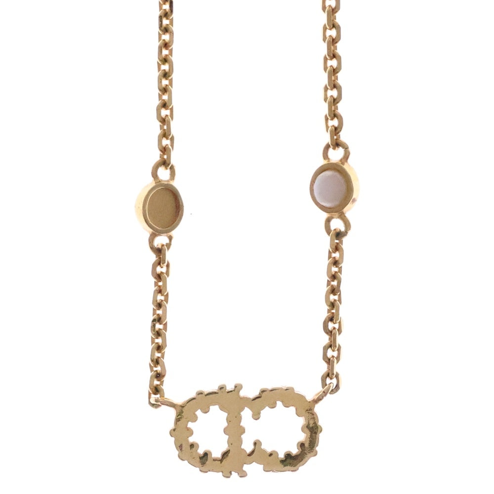 Dior ゴールド ネックレス パール付き　Clair D Lune ディオール ネックレス DIOR CLAIR D LUNE NECKLACE メタル レジン