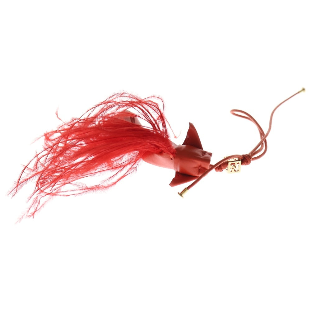FENDI(フェンディ) Origami Fish オリガミ フィッシュ チャーム レッド レディース