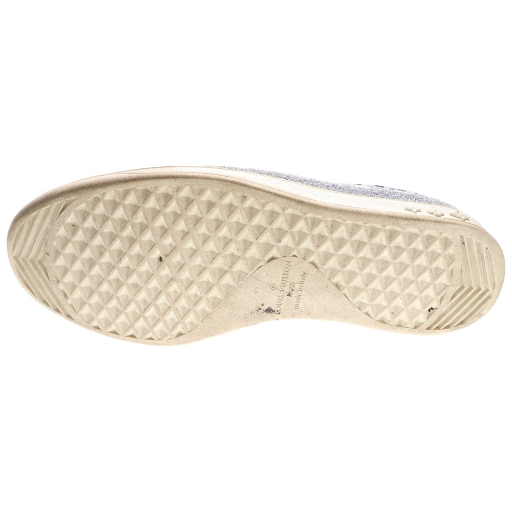 LOUIS VUITTON(ルイヴィトン) ルクセンブルグライン ロゴ刺繍 パイル レザー レースアップ ローカットシューズ スニーカー ブラック/グレー 1A4N6B