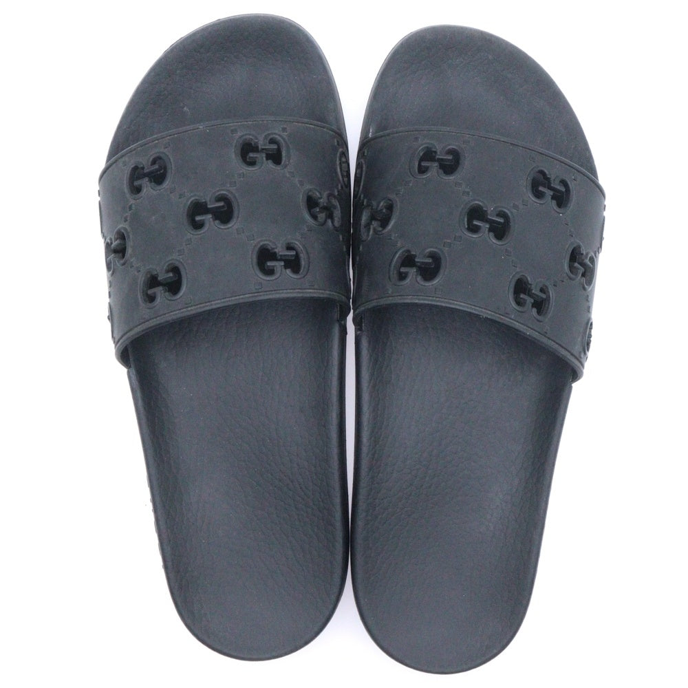 GUCCI(グッチ) GG ラバー スライド フラット シャワーサンダル ブラック 575957
