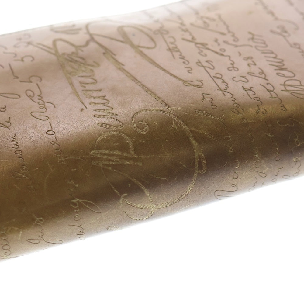 Berluti(ベルルッティ) カリグラフィ イタウバ ロングジップウォレット ブラウン レザー 長財布 レディース