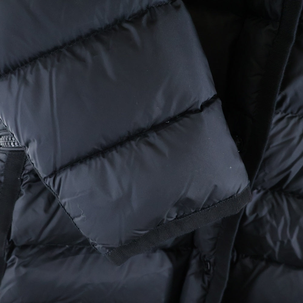 MONCLER(モンクレール) 17AW HERMIFER エルミファー ワッペンロゴ フーデッド ジップアップ ダウン ロング ジャケット ブラック レディース C20934990015 53048