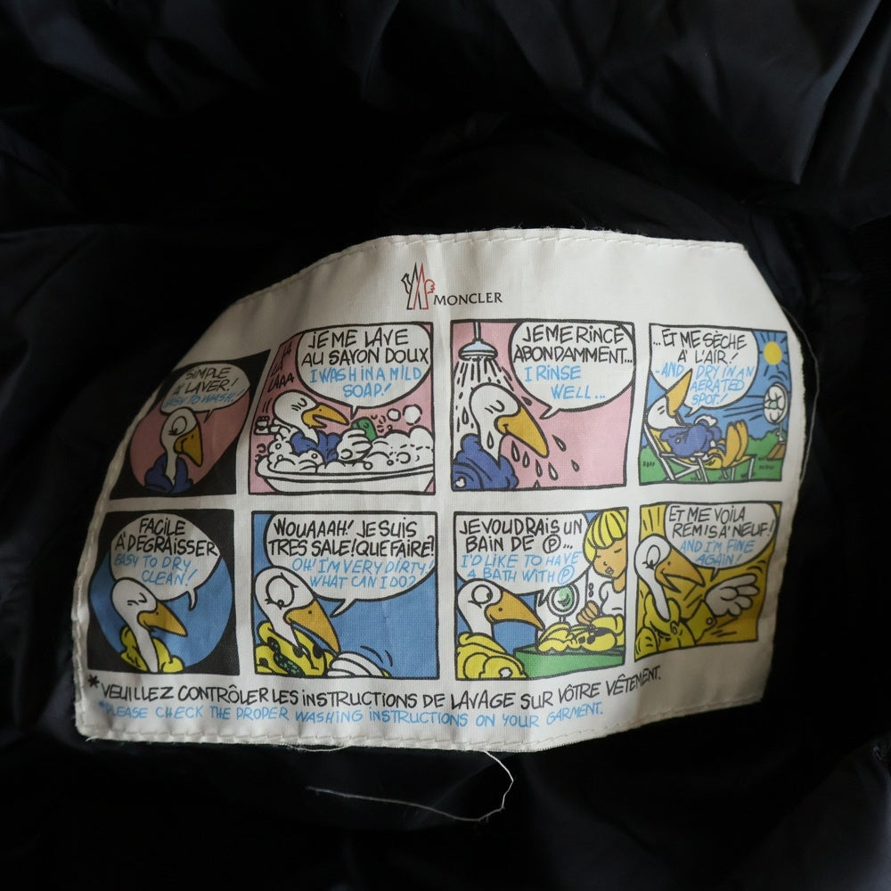 MONCLER(モンクレール) 17AW HERMIFER エルミファー ワッペンロゴ フーデッド ジップアップ ダウン ロング ジャケット ブラック レディース C20934990015 53048