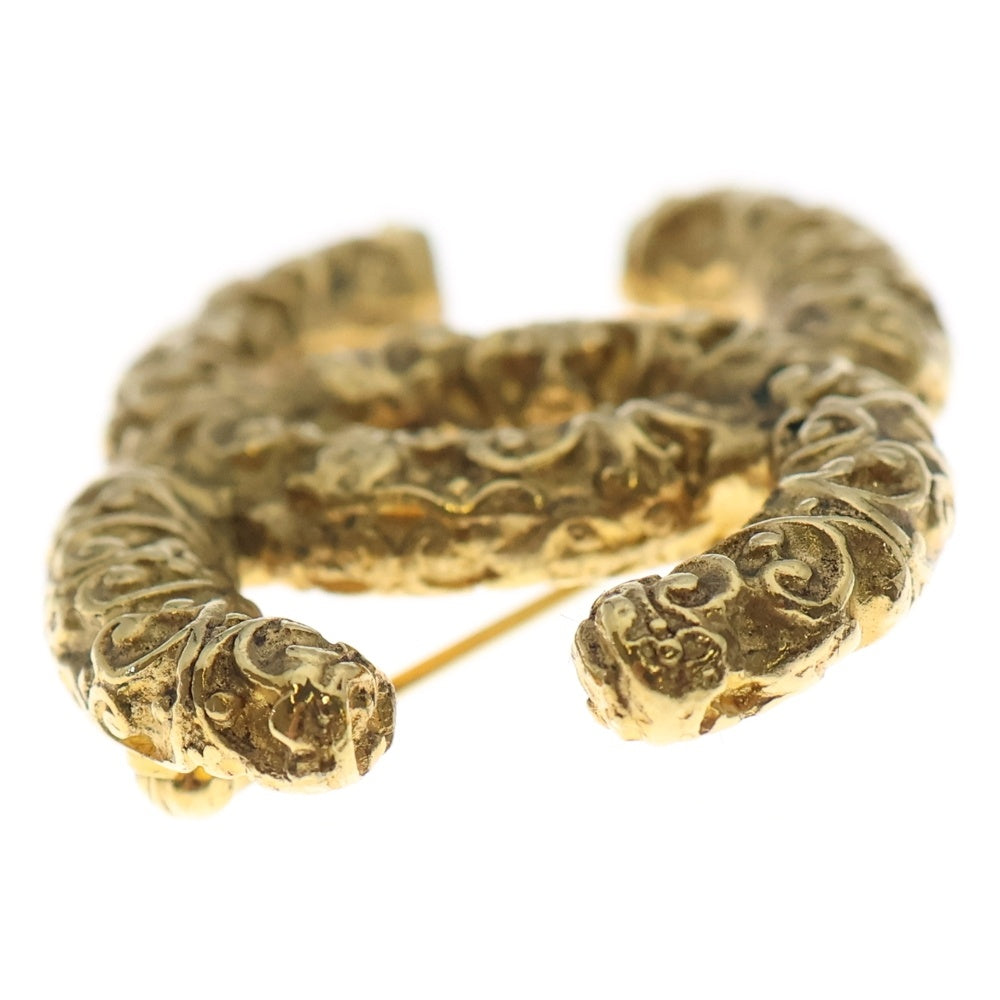 CHANEL(シャネル) ココマーク 溶岩 ブローチ GP ゴールド 93A レディース