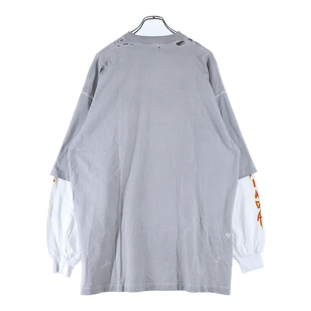 BALENCIAGA(バレンシアガ) 22SS METAL DOUBLE SLEEVE ダメージ加工